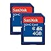 SanDisk SDSDB2L-004G-B35 4 GB Class 4 SDHC Flash Memory Card (Pack of 2)