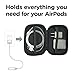 AirPods Case - Premium Zipper Hard Case [Holds AirPods, Lighting Cable, Power Adapter]