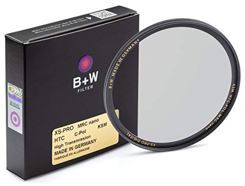 B + W Circular Polarizer Kaesemann - Xtra Slim Mount (XS-PRO), HTC, 16 Layers Multi-Resistant and Nano Coating, Photography Filter, 58 mm