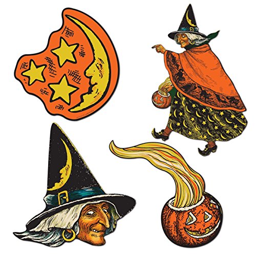 Beistle 12-Pack Halloween Cutouts, 6-1/2-Inch to 10-1/2-Inch