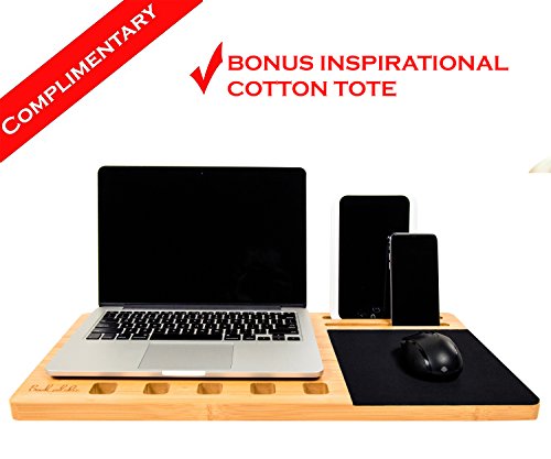 Bookaholic Lap Desk With Bonus Laptop Accessories Cotton Bag