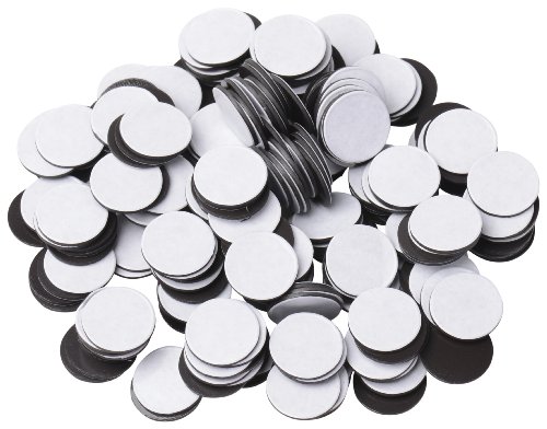 BYKES Magnets 1/2" Round Disc with Adhesive Backing - 250 Pcs