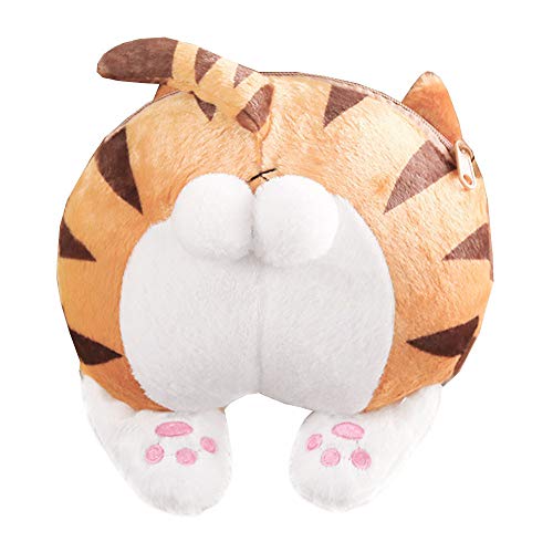 Cute Cat Butt Tail Plush Shoulder Bags Purse