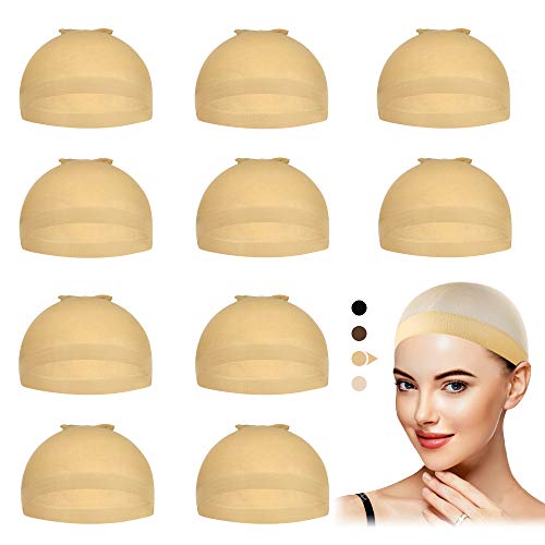 Dreamlover Stocking Wig Caps Beige, 10 Pack