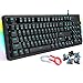 E-YOOSO Mechanical Keyboard Wired Gaming Keyboard with Blue Switches LED Backlit, 104 Keys N-Key Rollover Anti-Ghosting Computer Keyboard for PC Desktop Gamers, Black