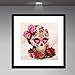 Flower Skull 5D Diamond Painting Kit,Lavany Full Drill DIY 5D Paintings Crystal Rhinestone Embroidery Arts Craft for Children,Clearance Cross Stitch Kits (A)