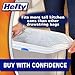 Hefty Gripper Tall White Trash Bags, Unscented, 13 Gallon, 80 Count