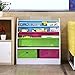 HOMFA Kids Bookshelf with Toy Organizers and Storage, Bookcase for Kids Room, Book Rack Non-woven Fabric with 2 Storage Bin for Toddlers