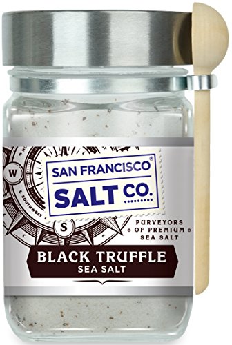 Italian Black Truffle Sea Salt - 8 oz. Chef's Jar by San Francisco Salt Company