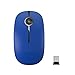 Jelly Comb 2.4G Slim Wireless Mouse with Nano Receiver, Less Noise, Portable Mobile Optical Mice for Notebook, PC, Laptop, Computer, MacBook MS001 (Blue)