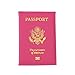 JESPER Passport Holder Protector Wallet Business Card Soft Passport Cover Hot Pink