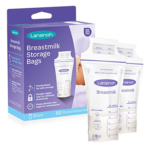 Lansinoh Breastmilk Storage Bags, 50 Count, 6 Ounce