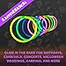 Lumistick 8 Inch 100 Glow Sticks Bulk Party Favors with Connectors | Light Sticks Neon Party Glow Necklaces and Glow Bracelets | Glow in The Dark Party Supplies (Assorted, 100 Glow Sticks)