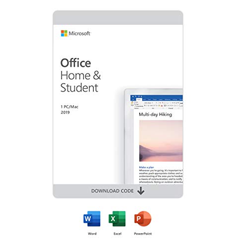 Microsoft Office Home & Student 2019 | One-time purchase, 1 device | PC/Mac Download