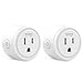Mini Smart Plug, WiFi Outlet Socket Work with Alexa and Google Home, Remote Control, No Hub Required, 2.4G WiFi Only Etl Fcc Listed (2 Pack)