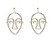 Mrotrida Abstract Face Earrings Unique Art Face Hand Drop Earring Finger Heart Earrings for Women's Party 6 Pair