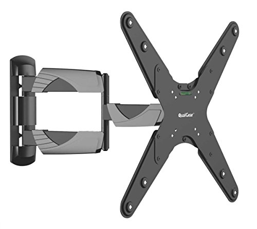 QualGear Qg-TM-A-012 Universal Ultra Slim Low Profile Articulating Wall Mount for 23-55 Inches LED TVs, Black [UL Listed]