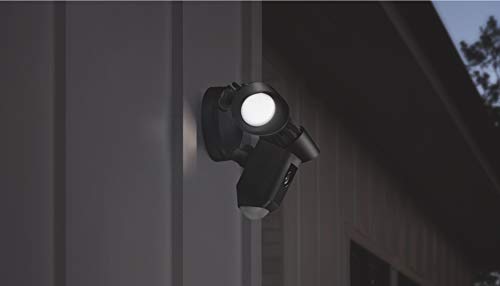 Ring Floodlight Camera Motion-Activated HD Security Cam Two-Way Talk and Siren Alarm, Black, Works with Alexa