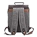 S-ZONE Vintage Canvas Leather Backpack 15.6 Inch Laptop School Bag Travel Rucksack