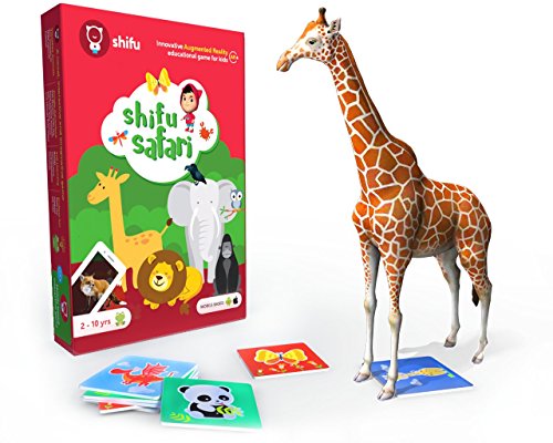 Shifu Safari: 4D Educational, Augmented Reality Based Game | 60 Animal Safari Flashcards | STEM Learning Toy for Toddles, Preschool, Girls and Boys, 2 to 10 Years | Ideal Gift for Kids