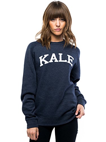 Sub_Urban RIOT Junior's Kale Crew Neck Pullover Sweatshirt, Navy, Medium