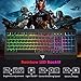 VictSing USB Keyboard, Computer Keyboard Wired, Backlight Gaming Keyboard with Metal-Panel, Quiet Keyboard for PC/Mac Game, Office Typing, Black