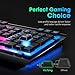VictSing USB Keyboard, Computer Keyboard Wired, Backlight Gaming Keyboard with Metal-Panel, Quiet Keyboard for PC/Mac Game, Office Typing, Black