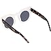 zeroUV - 70s Womens Large Oversized Retro Vintage Cat Eye Sunglasses For Women with Round Lens 48mm (White/Smoke)